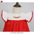 Wholesale boutique girls party embroidery Christmas dress